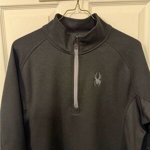 Spyder Men's Black Ski Quarter Zip-Up